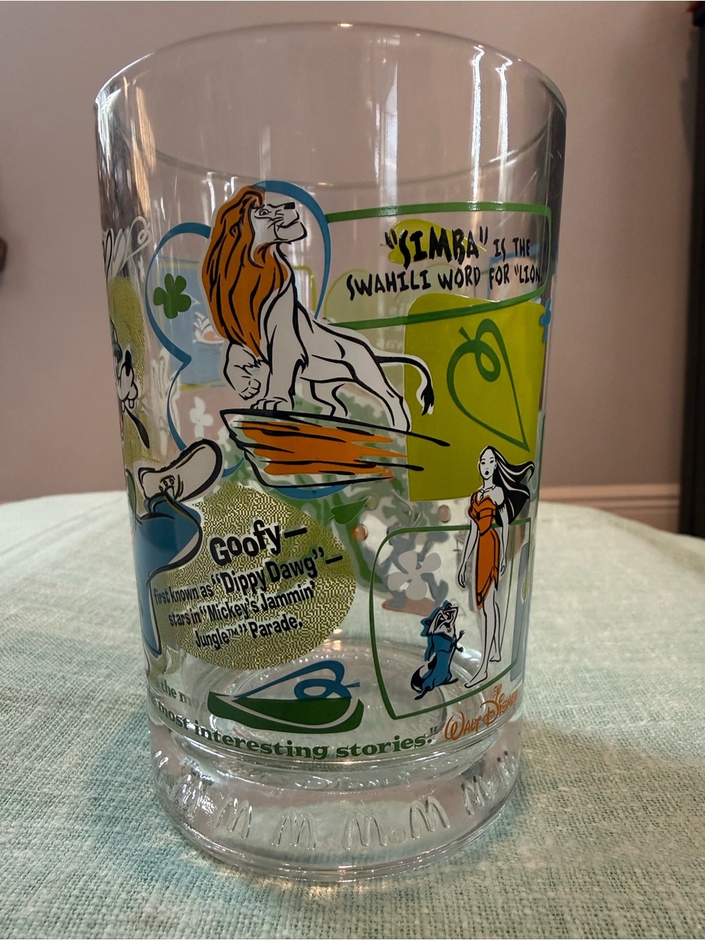 Collectible McDonald’s Disney Green Jungle Illustration Glass - Picture 3 of 5